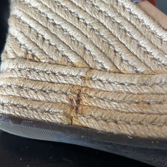 UGG® Lucianna 1000695 Open Toe Espardrille Wedge Heel Leather Sandals Sz 7.5 - Picture 9 of 11